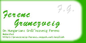 ferenc grunczveig business card